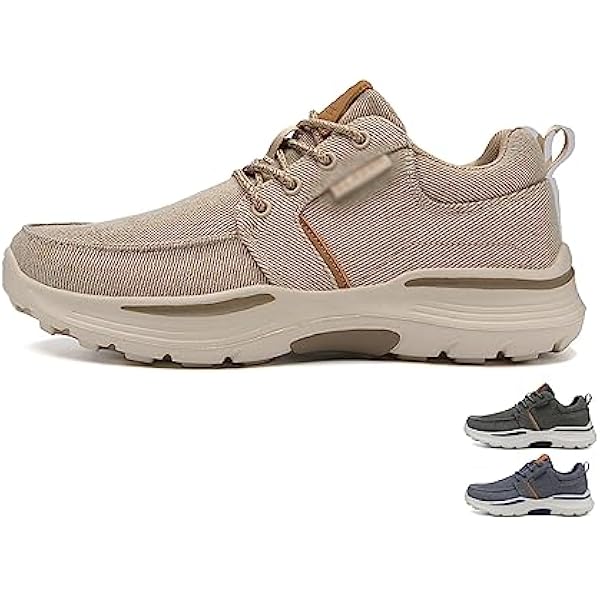 Men's Breathable Canvas Sport Shoe,Casual Men Loafers Comfortable Light Outdoor Sneakers Platform Non Slip Vulcanized Shoes